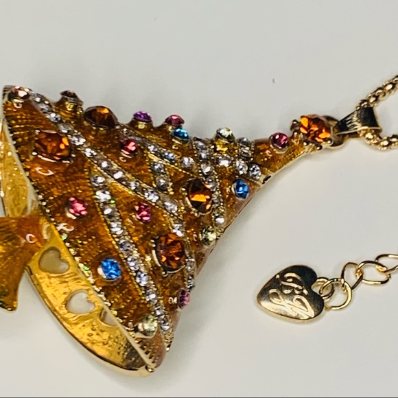 🎄🆕 Betsey Johnson Style - Christmas Tree Necklace - Picture 3 of 5